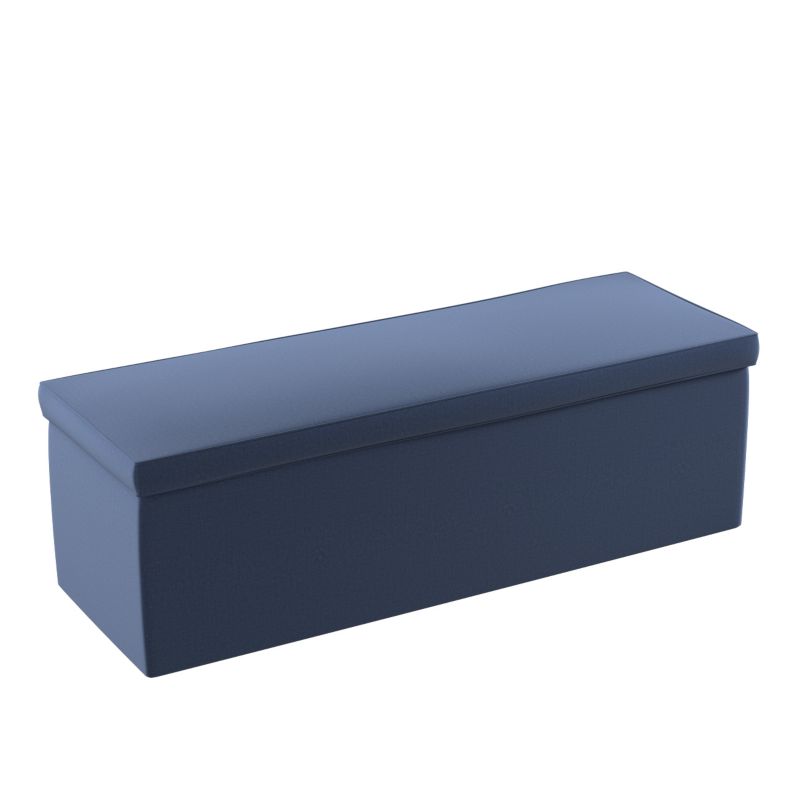 Skrzynia tapicerowana Dekoria 120 x 40 x 40 cm granatowy welwet 1 szt.