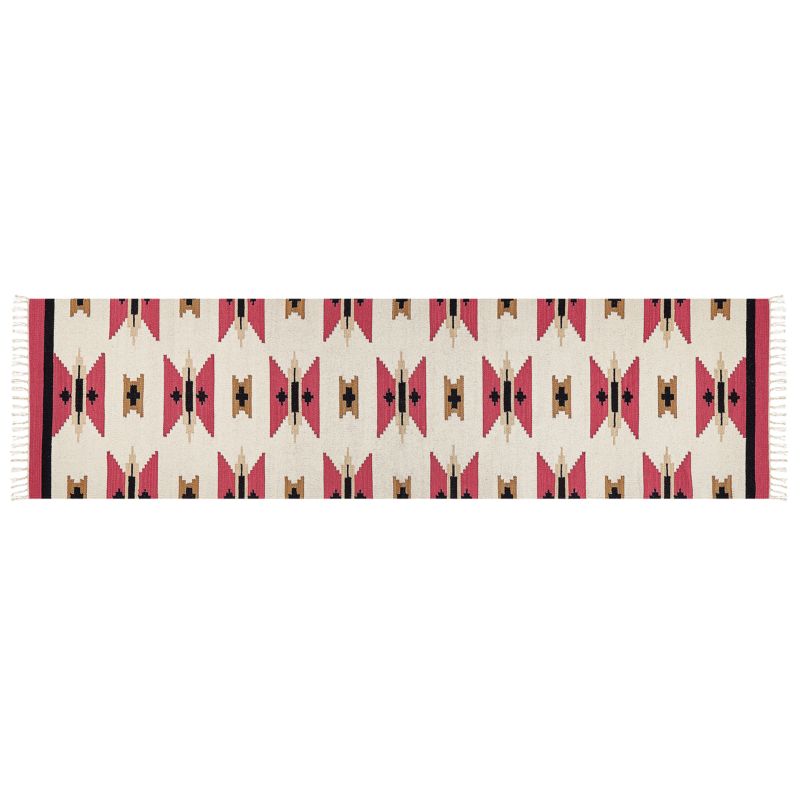 Dywan bawełniany kilim 80 x 300 cm wielokolorowy Garni 1 szt.