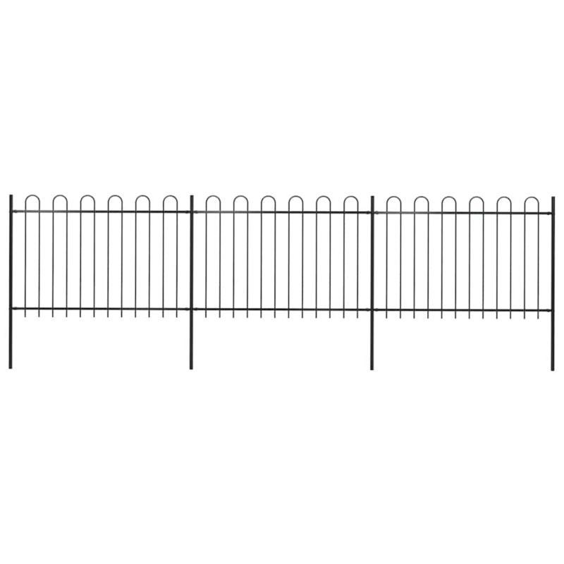 Panel ogrodzeniowy vidaxl 277667 czarny 3 szt