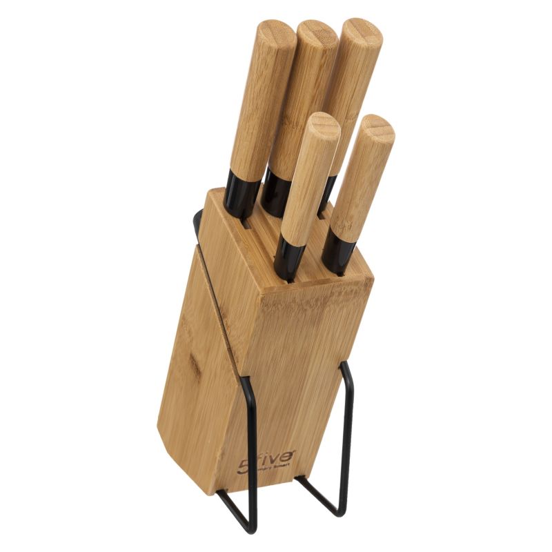Komplet noży na stojaku Bamboo 5Five Simply Smart drewniane 22 cm 1kpl.