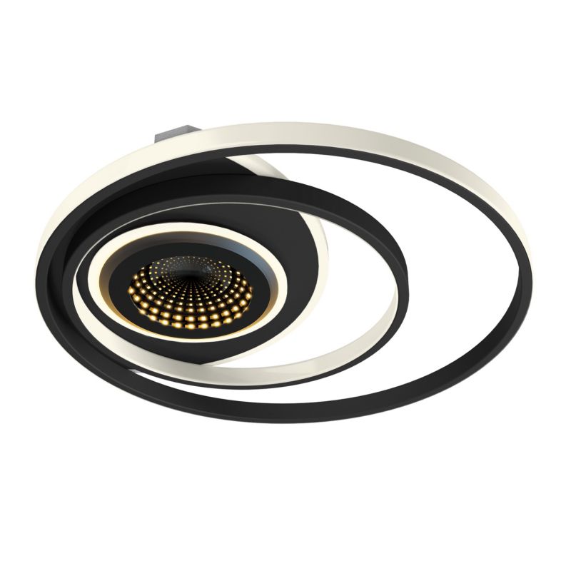 Lampa sufitowa LED plafon natynkowa okrągła LL TAVEL 3D czarna 24W 1500lm (66875) 1 szt.