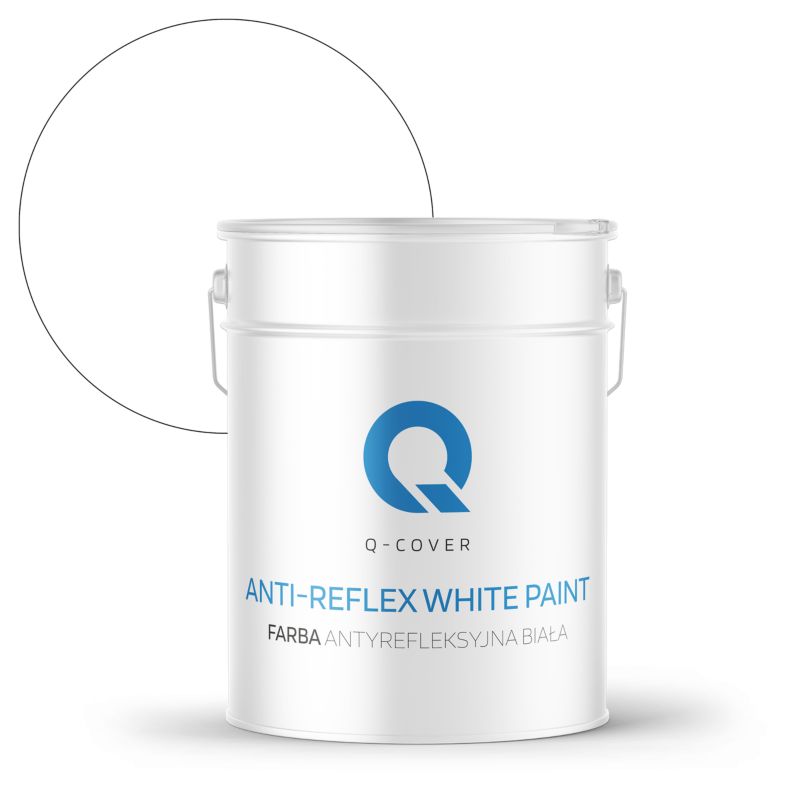 Farba Antyrefleksyjna Lateksowa Do Wnętrz Q-Cover Śnieżnobiała Głęboki Mat 10L