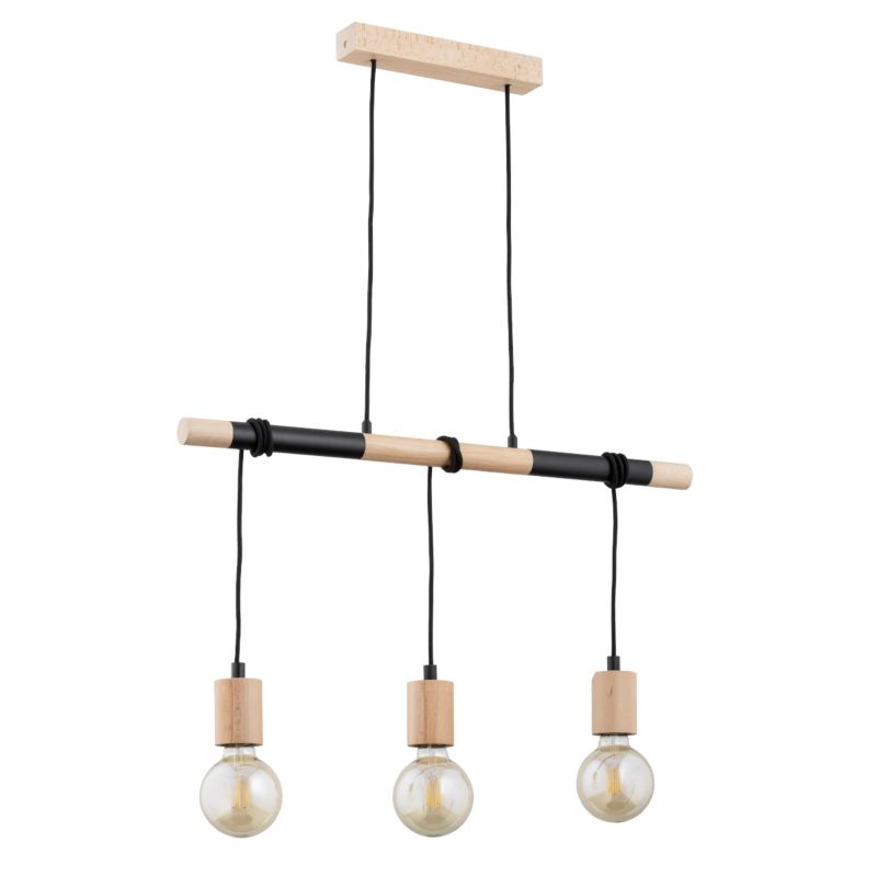 Lampa wisząca sznurki Alfa LAMETA jasne drewno 3xE27x15W IP20 wym:75x6,5x70cm - 1 szt.