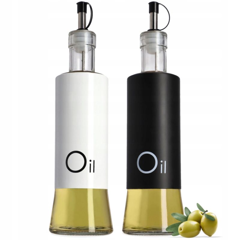 Butelka Na Ocet KADAX Oliwę 2x 320ml Z Dozownikiem Szklana Butelki Zestaw 1szt.