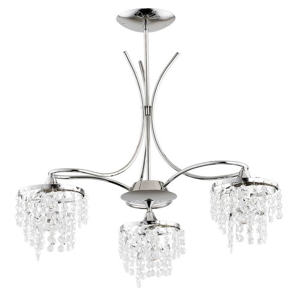 Lampa wisząca Alfa Kaliopa chromowana przezroczysty kryształowa 3xE14 x 10W 1 szt.