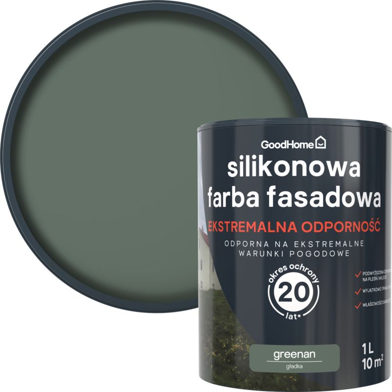 Farba elewacyjna GoodHome Premium greenan 1 l