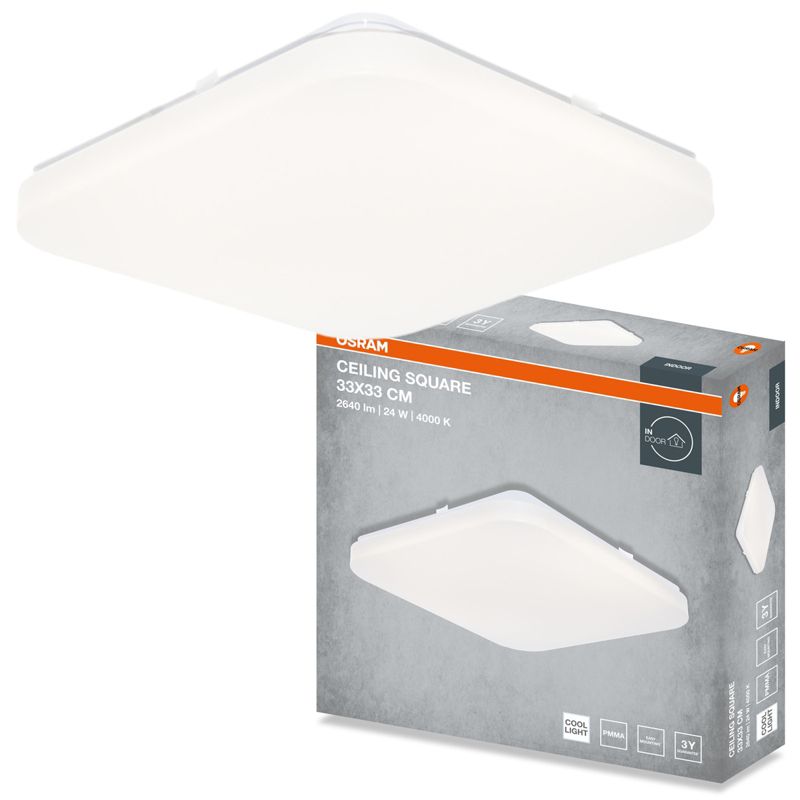 Plafon LED Square Osram Lampa Sufitowa Oprawa Natynkowa 24W 1920lm 4000K Kwadratowy 1 szt.