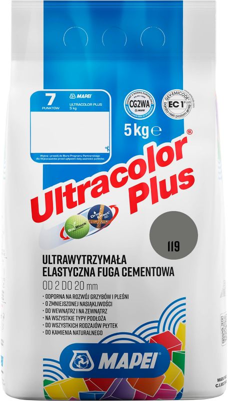 Fuga elastyczna Mapei Ultracolor Plus 119 londyński szary 5 kg