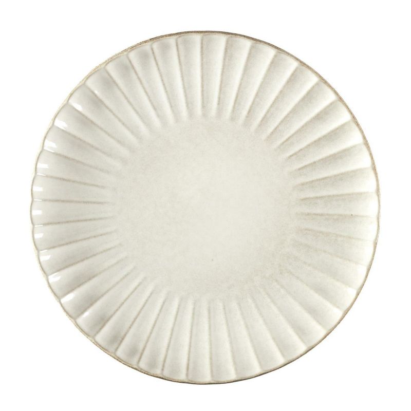 Talerz do serwowania Vlora INTESI ceramiczny beżowy 32 cm do jadalni do zmywarki 1 szt.