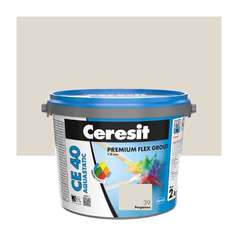 Fuga elastyczna Ceresit CE 40 Aquastatic pergamon 2 kg