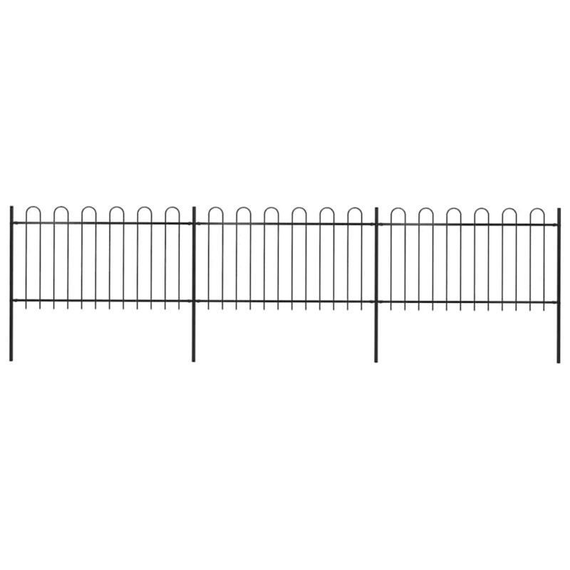 Panel ogrodzeniowy vidaxl 277658 czarny 3 szt