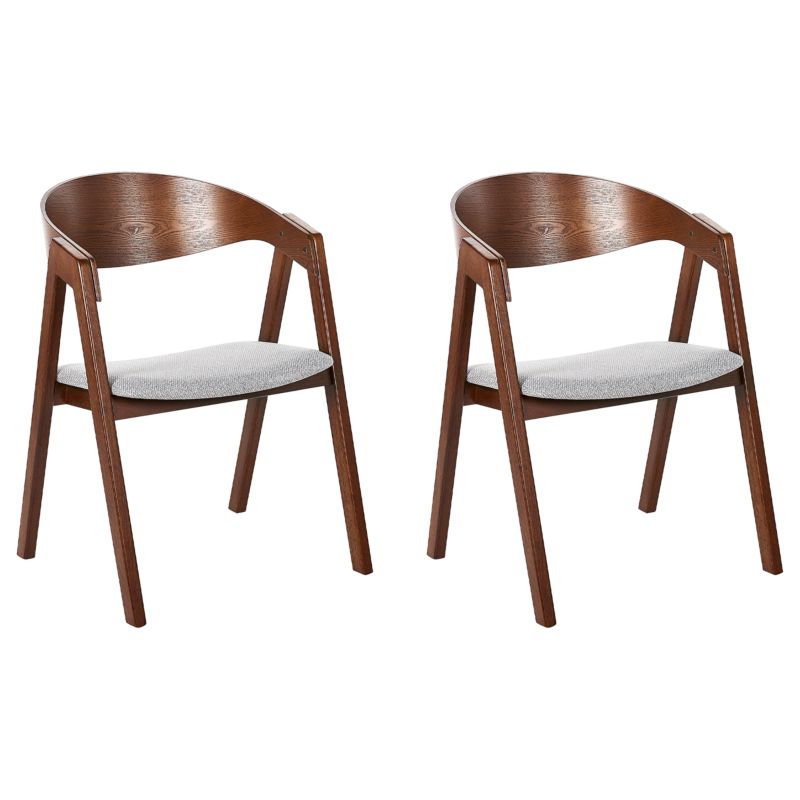 Zestaw 2 krzeseł do jadalni Yuba Drewno Jasnoszary 1 par.