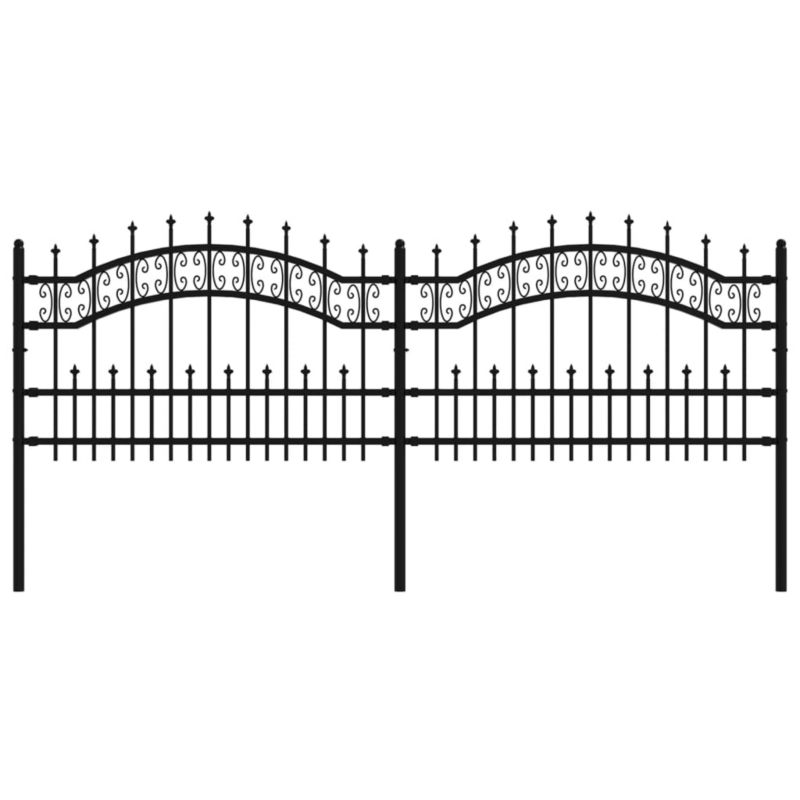 Panel ogrodzeniowy vidaxl 240 x 118 cm 151084 czarny 1 szt