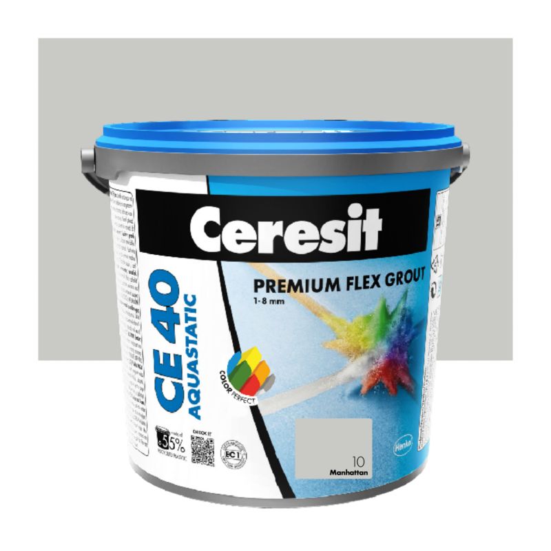 Fuga elastyczna Ceresit CE 40 Aquastatic ciemnoszara 5 kg