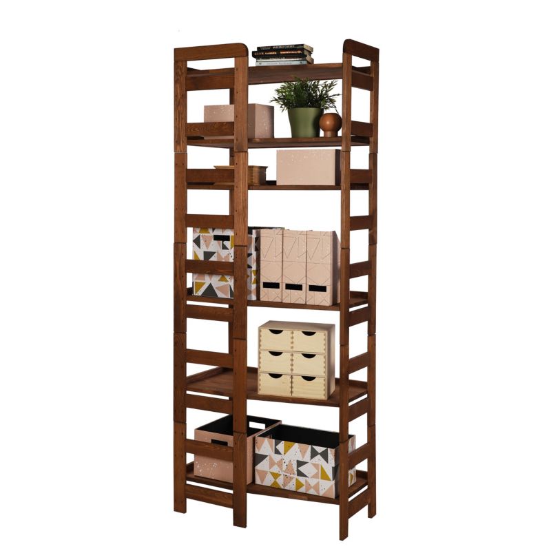 Regał modułowy MODO24 z pełnymi półkami 39 x 72 x 45 cm moduł 4 brązowy 1 szt.