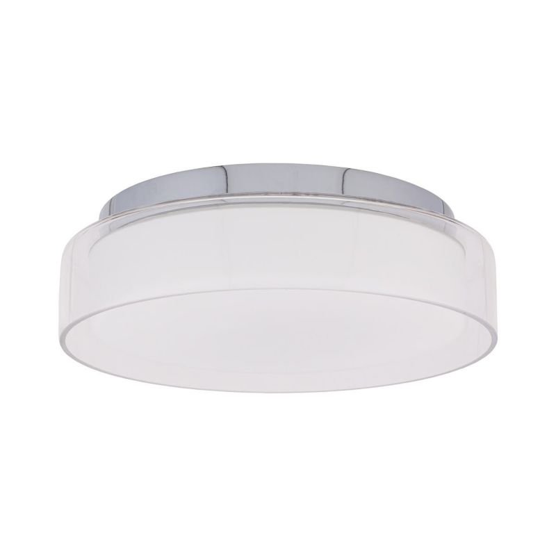 Plafon sufitowy Nowodvorski Lighting Pan chromowany przezroczysty LED 12W 4000K 530lm IP44 wym: 8,5 x 30 x 30 cm szkło - 1 szt.