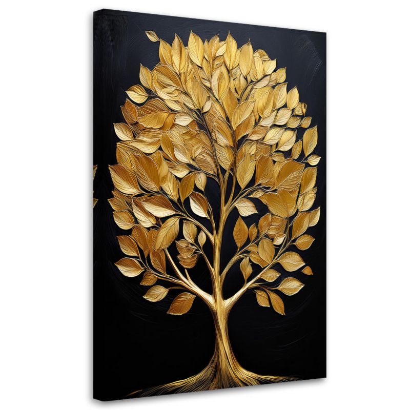 Obraz na płótnie Feeby Złote Drzewo Miłości Glamour 80x120cm 1szt