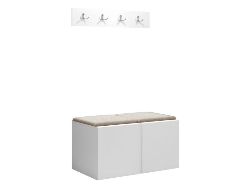 Garderoba MIRJAN 24 Orion VI biały + beżowa bukla 1 kpl.