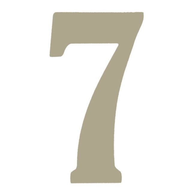 Cyfra 7 tworzywo 50 mm platyna