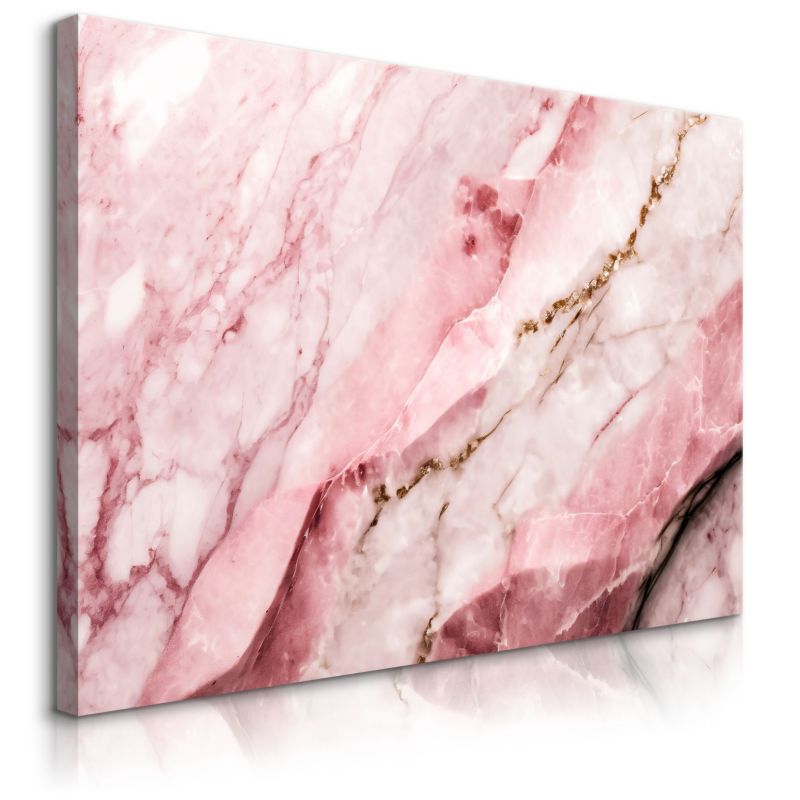 Obraz Muralo Do Sypialni Różowy Marmur Abstrakcja Styl Glamour 120x80 cm 1 szt.