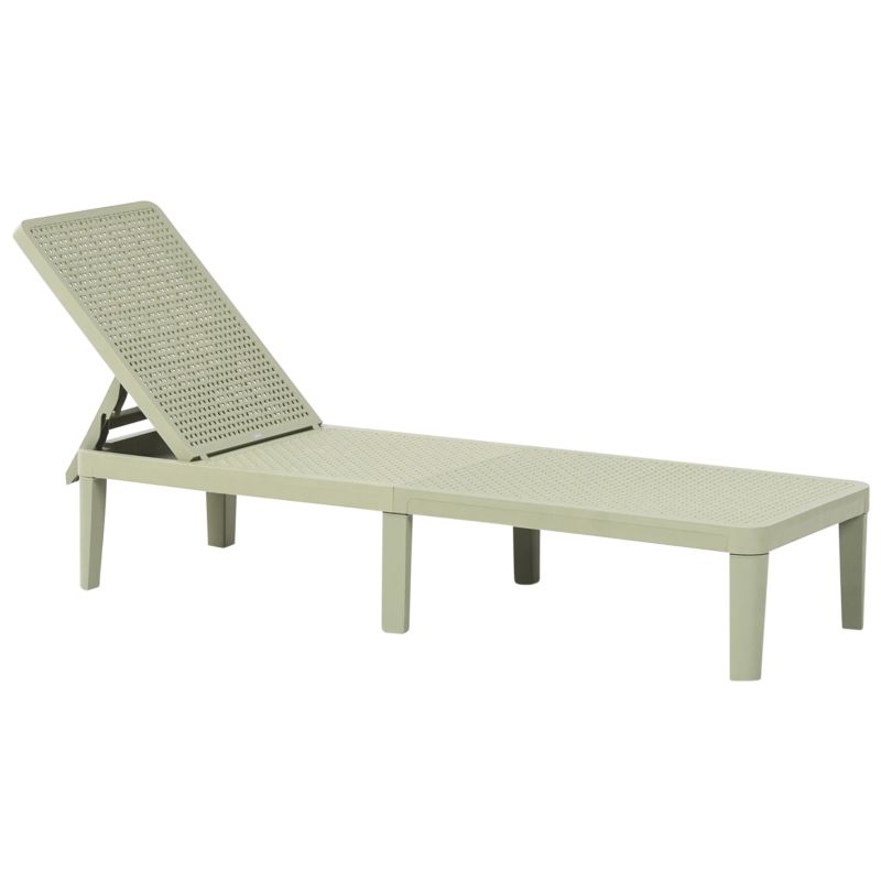 Leżak ogrodowy Ossimo Rozkładany Materiał syntetyczny Jasnozielony 1 szt.