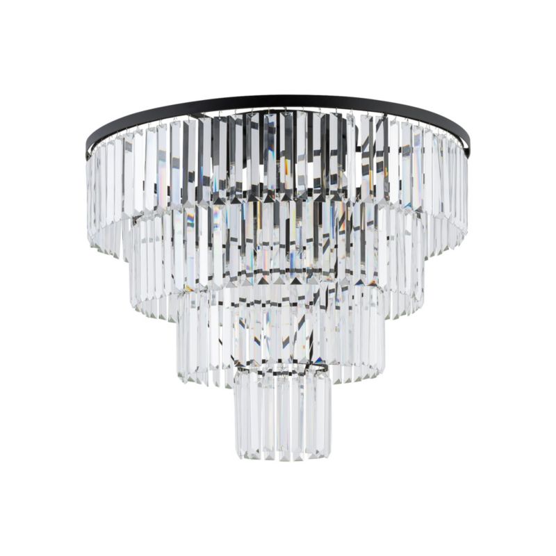 Plafon sufitowy nowoczesny Nowodvorski Lighting Cristal czarno-przezroczysty 12 x E14 x IP20 wym: 60 x 71 x 71 cm - 1 szt.