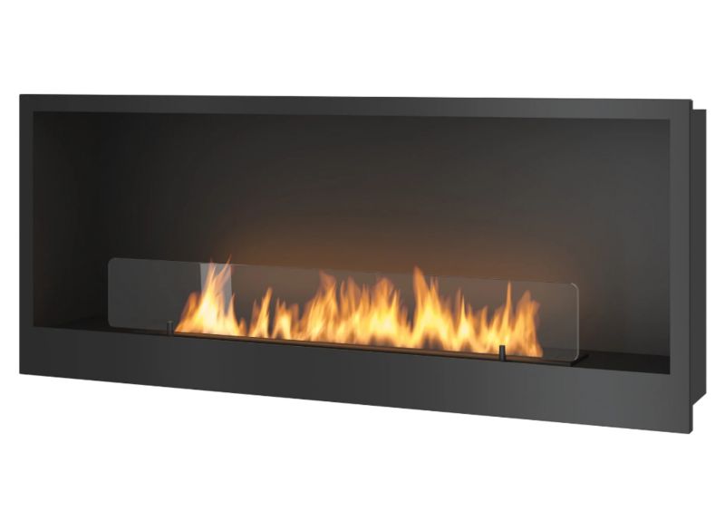 Biokominek Yannkes INSIDE 120 cm, czarny, z szybą 1szt.