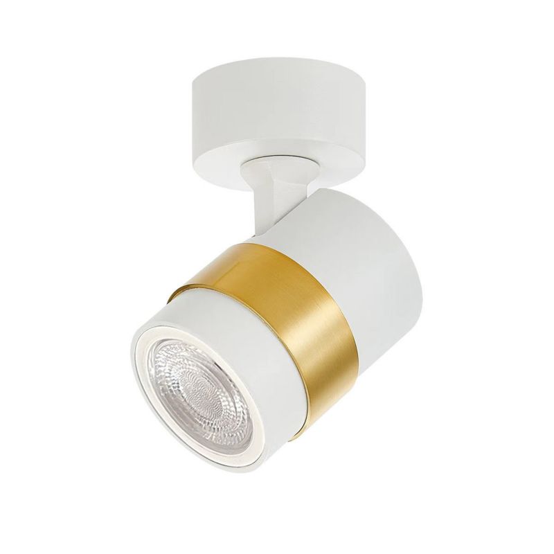 Kinkiet ścienny Light Prestige Anillo biało-złoty 1 x GU10 x 40W IP20 wym: 6 x 6 x 12,7 cm - 1 szt.