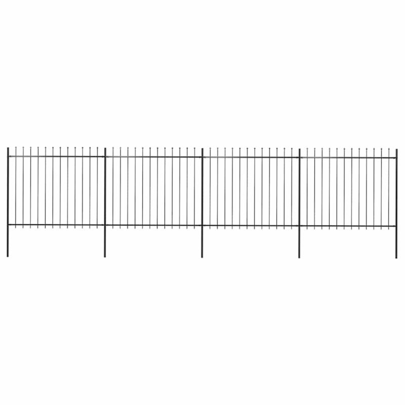 Panel ogrodzeniowy vidaxl 277632 czarny 4 szt