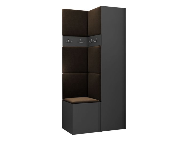 Garderoba MIRJAN 24 Orion XXIV grafit + brązowy 1 kpl.