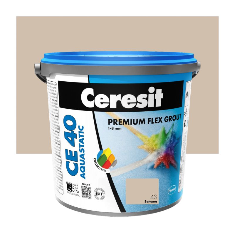 Fuga elastyczna Ceresit CE 40 Aquastatic piaskowa 5kg