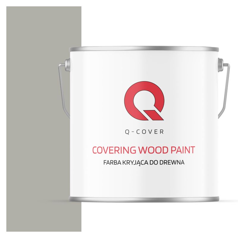 Farba Kryjąca do Drewna Q-Cover Szary Agatowy RAL7038 Półmat 5L