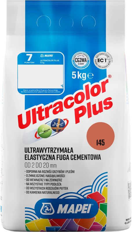 Fuga elastyczna Mapei Ultracolor Plus 145 ceglana 5 kg