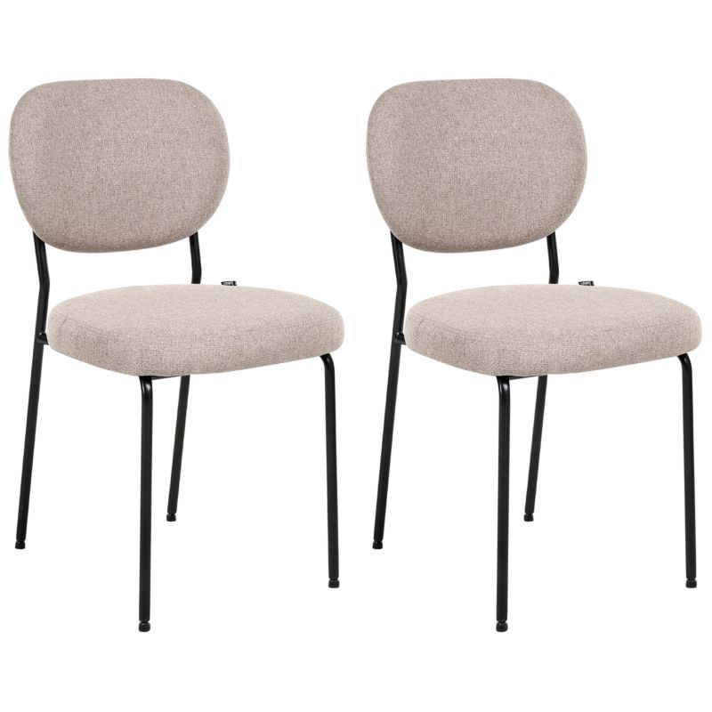 Zestaw 2 krzeseł do jadalni Loleta Jasnobrązowy 1 par.