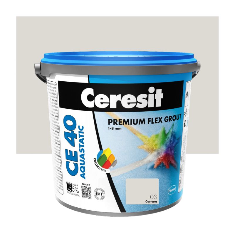 Fuga elastyczna Ceresit CE 40 Aquastatic carrara 5 kg