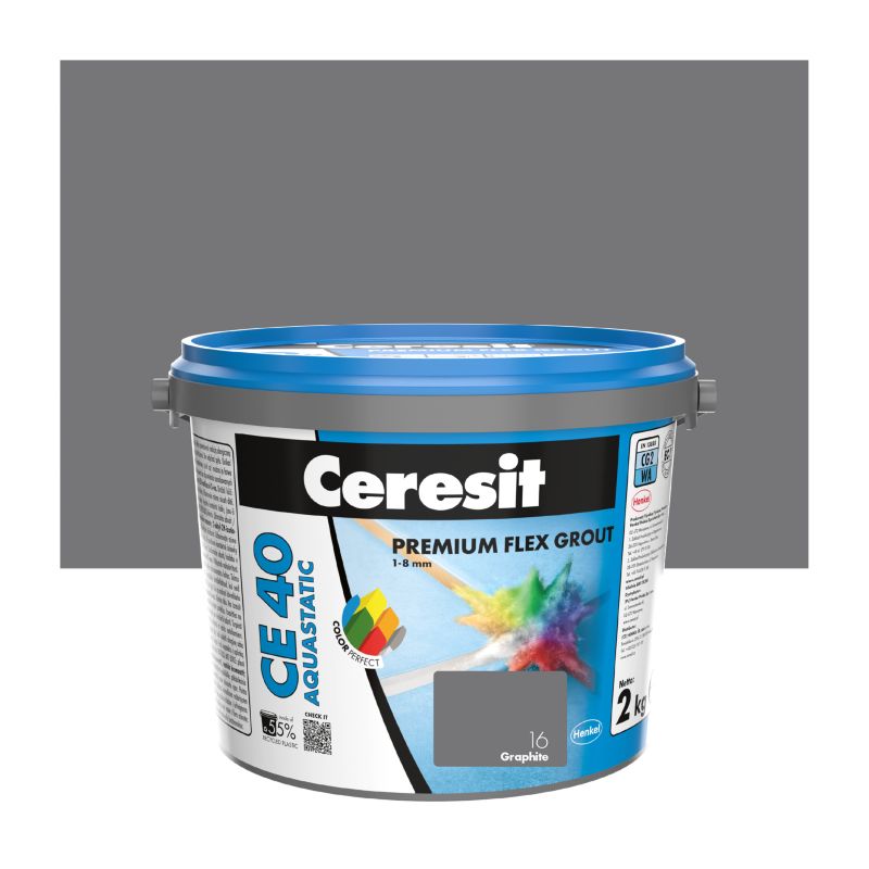 Fuga elastyczna Ceresit CE 40 Aquastatic grafitowa 2kg