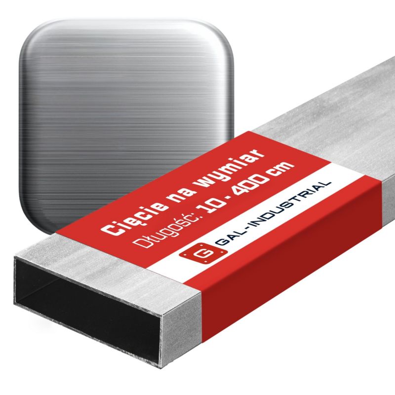 Profil Aluminiowy SZCZOTKOWANY GAL-INDUSTRIAL 60x30x3mm 70 cm Rura Prostokątna Na wymiar 1 szt.