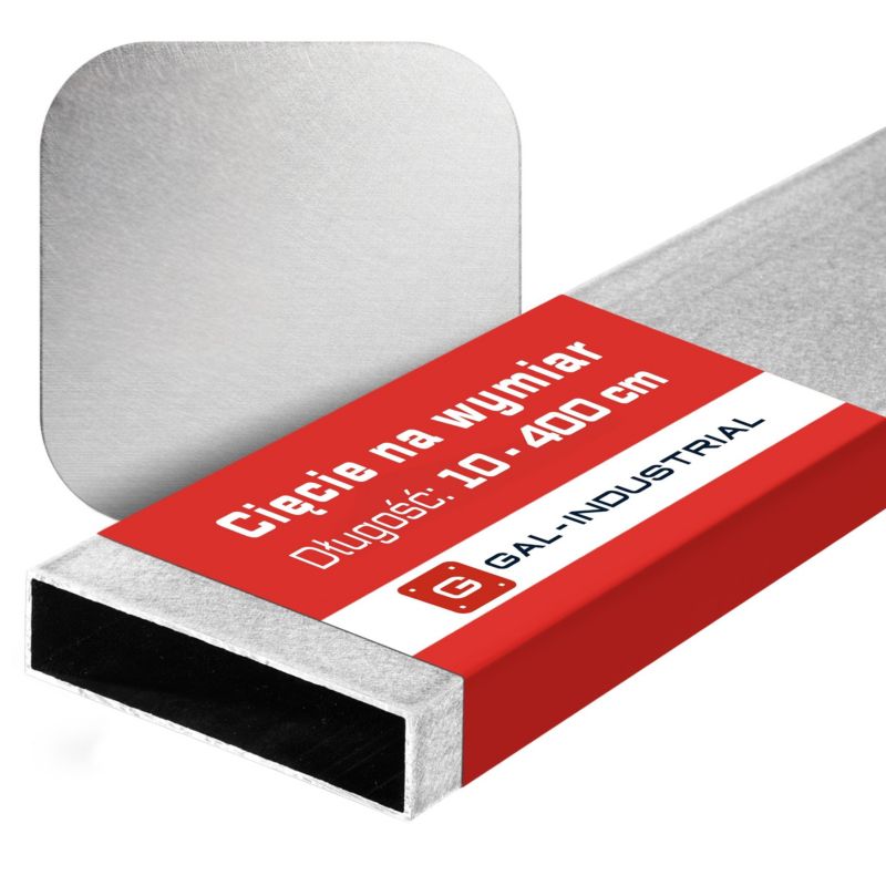 Profil Aluminiowy SATYNOWANY GAL-INDUSTRIAL 30x20x3mm 170 cm Rura Prostokątna Na wymiar 1 szt.