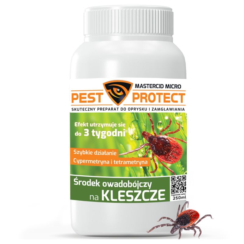 Oprysk na Kleszcze PEST PROTECT 250ml Środek Preparat do Ogrodu, na Działkę, 1szt.