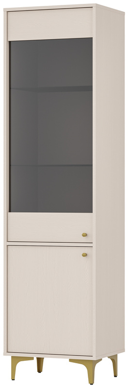 Nowoczesna beżowa witryna do salonu 52 cm TOKEN