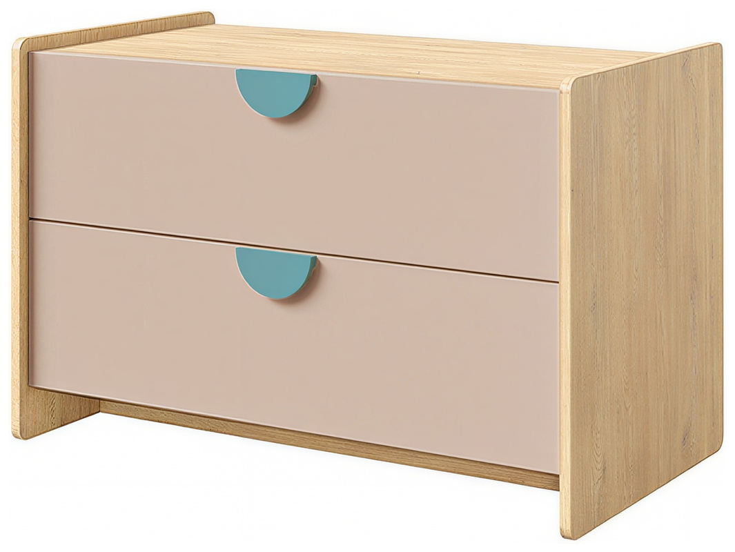 Mała komoda z szufladami 93 cm dla dziecka LOLLIE dąb cremona