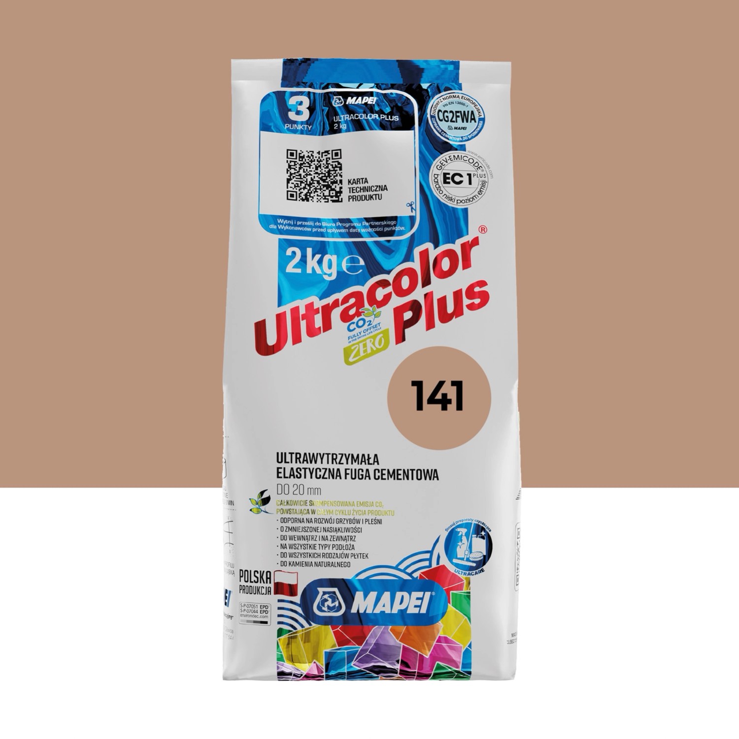 Mapei Fuga elastyczna UltraColor Plus 141 karmel 2 kg