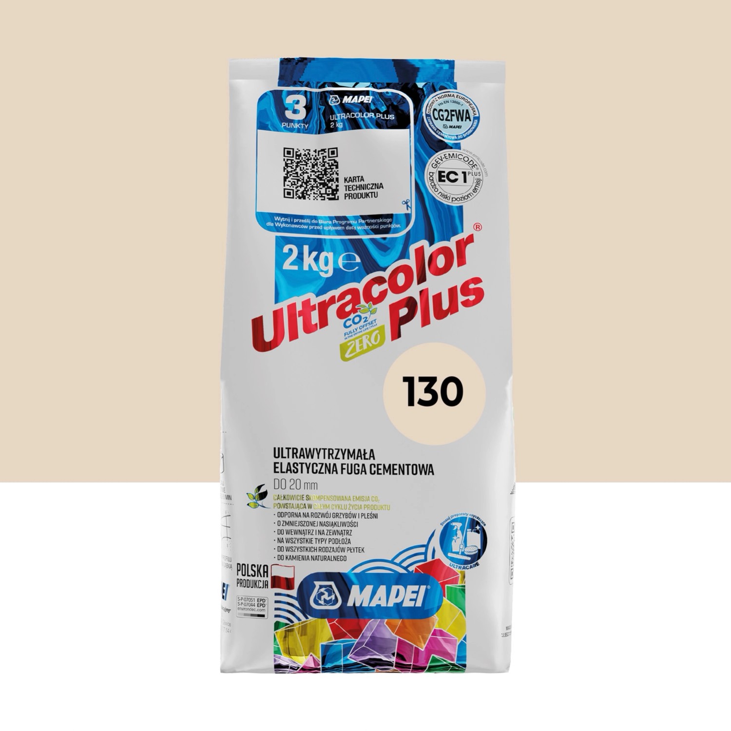Mapei Fuga elastyczna UltraColor Plus 130 jaśmin