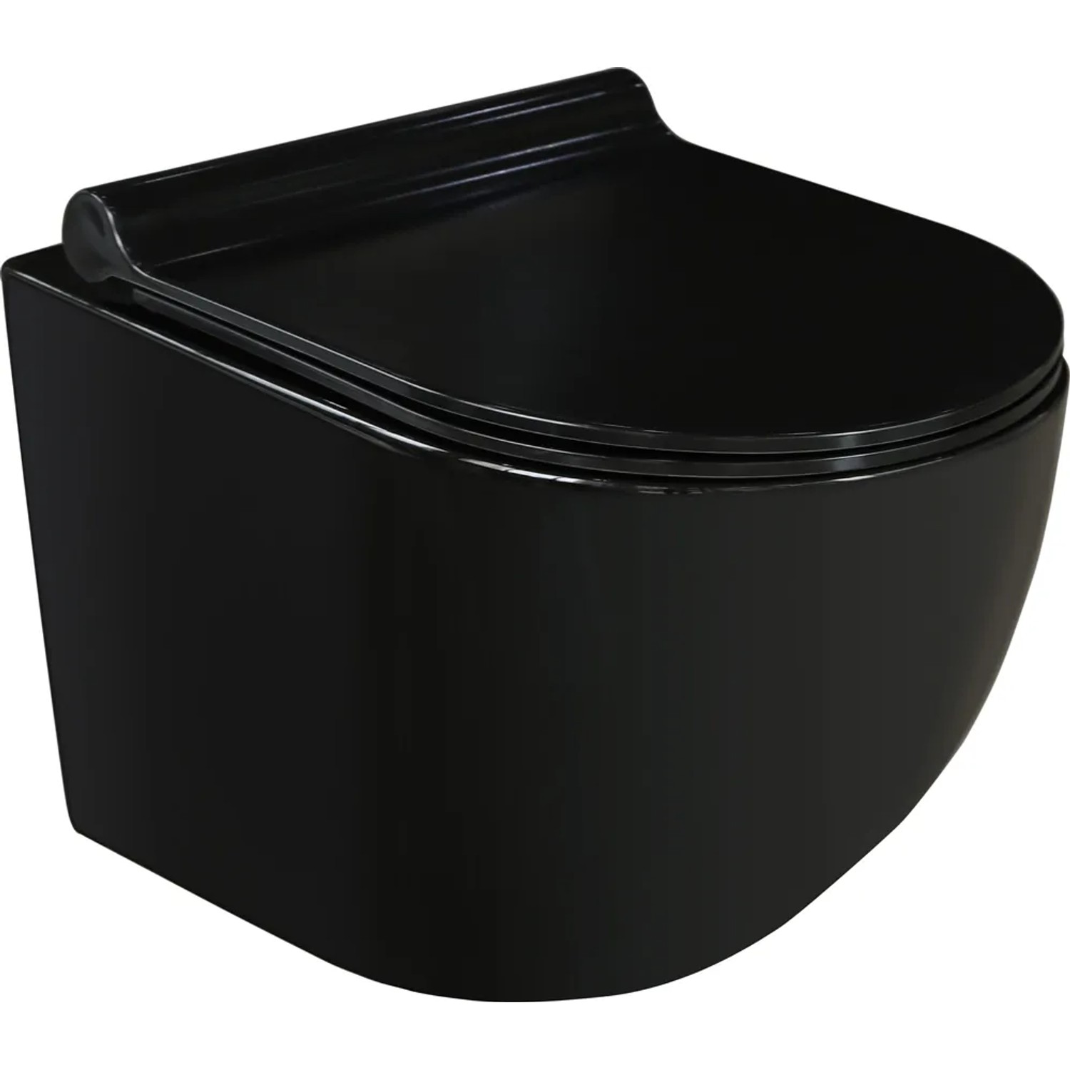 Baliv Miska WC-7650 Rimless czarna wisząca z deską wolnoopadającą