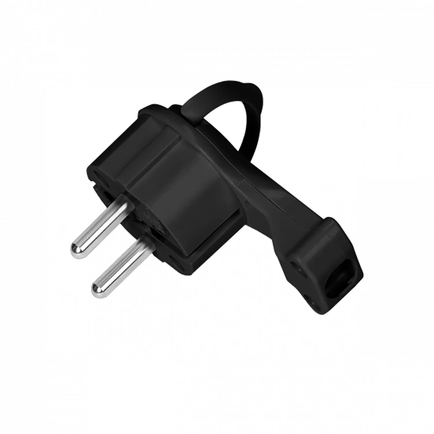 Orno Wtyczka ze stykiem ochronnym z uchem czarna