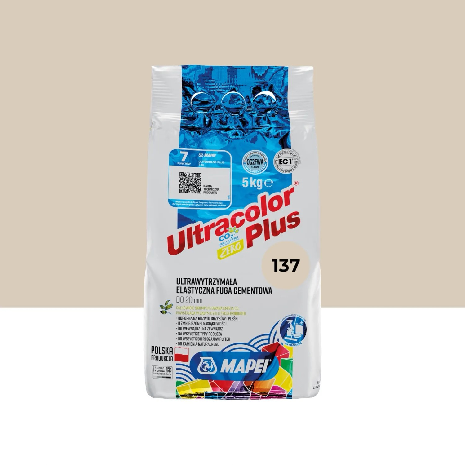 Mapei Fuga elastyczna UltraColor 137 karaibski 5 kg