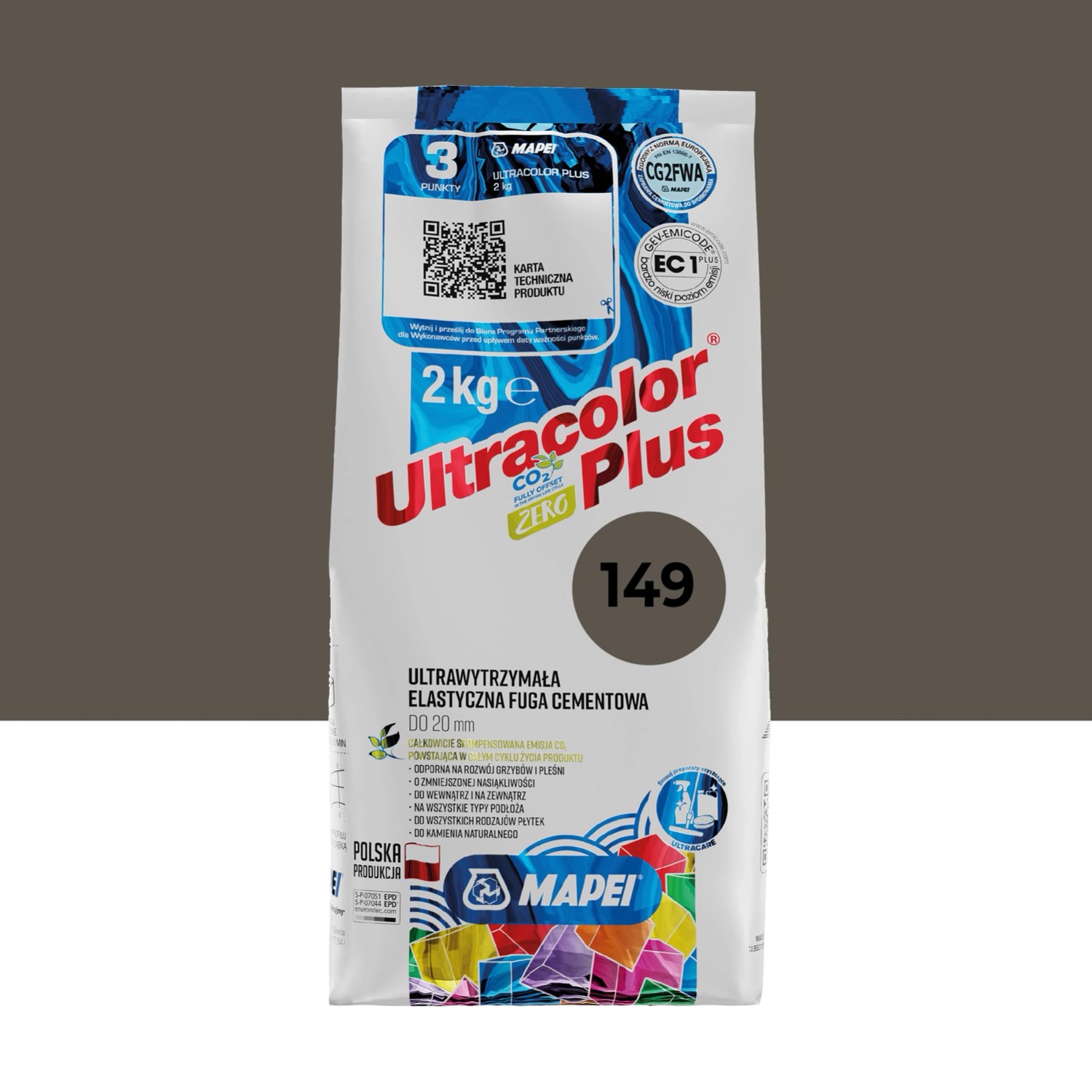 Mapei Fuga elastyczna UltraColor Plus 149 piasek wulkaniczny 2 kg