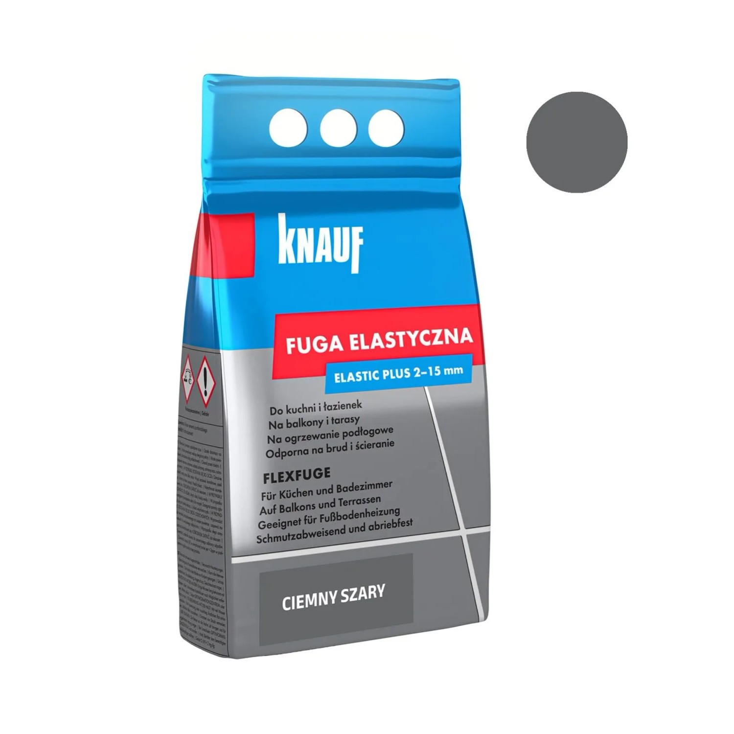 Knauf Fuga elastyczna ciemny szary 4 kg