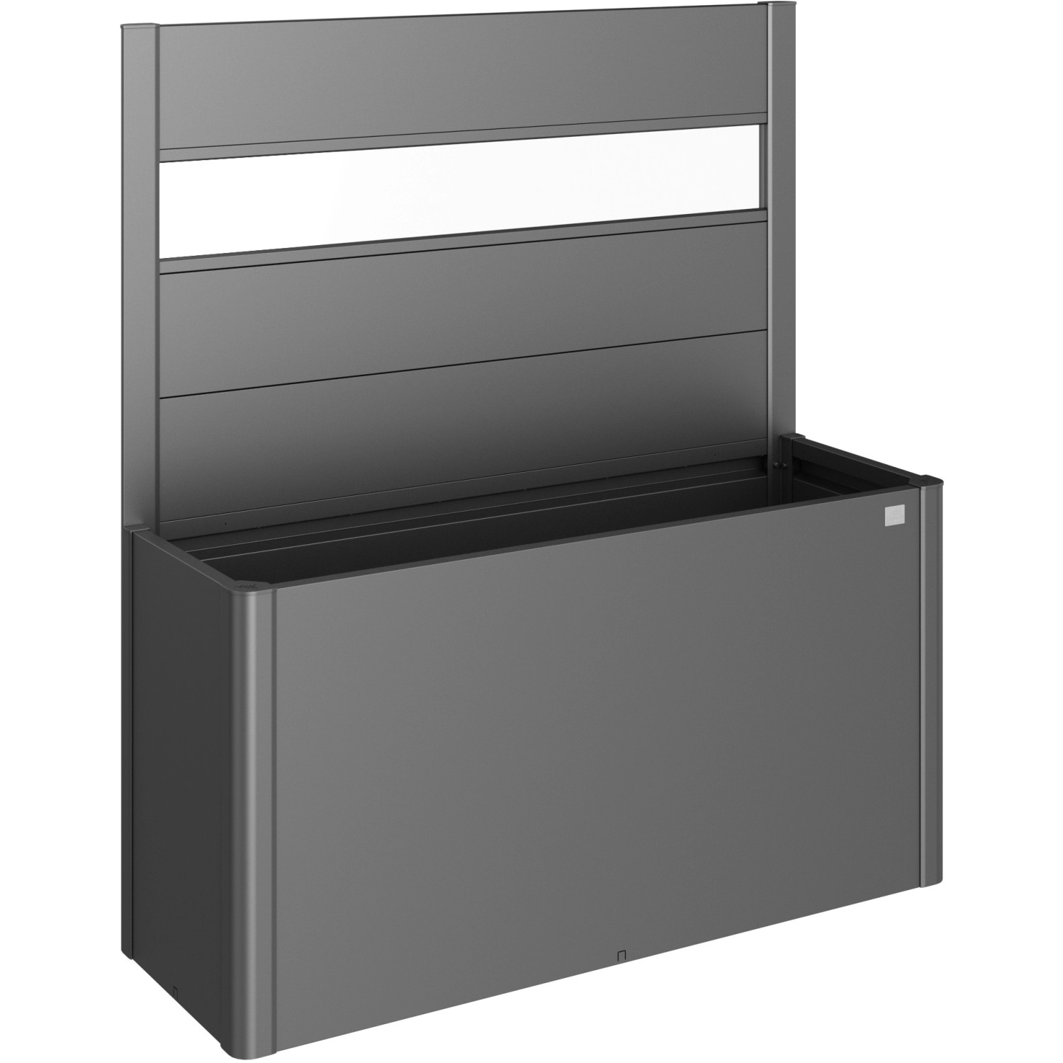 Biohort Panel ogrodzeniowy Belvedere ze szkła akryl. 150 cm, c. zielony metalik