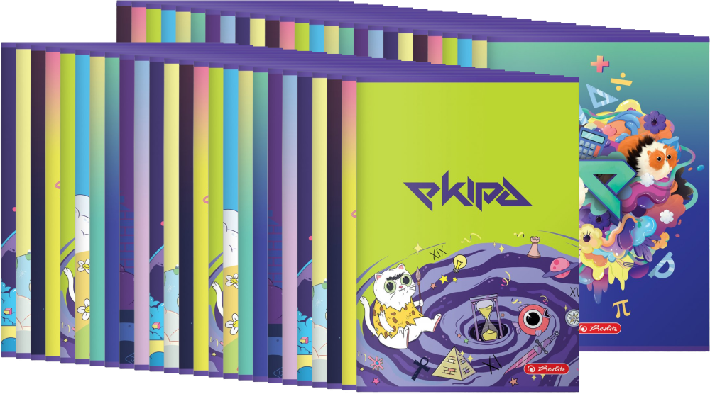 50x Zeszyt w linie Ekipa 9581695, A5, 60 kartek, mix wzorów